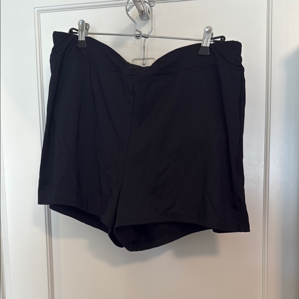 NWOT Black Land’s End Swim Shorts Bottoms